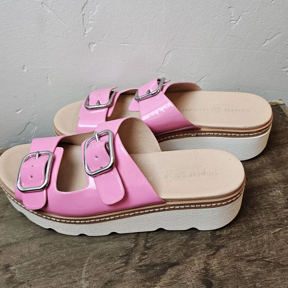 Chinese Laundry Barbie Pink Platform Slides – 8.5 - Y2K - Picture 5 of 9